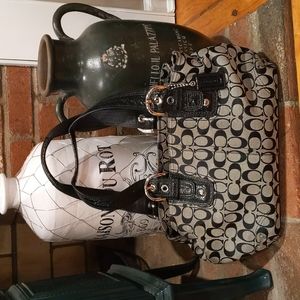 Coach Soho Pleated Tote Signature Shoulder Bag